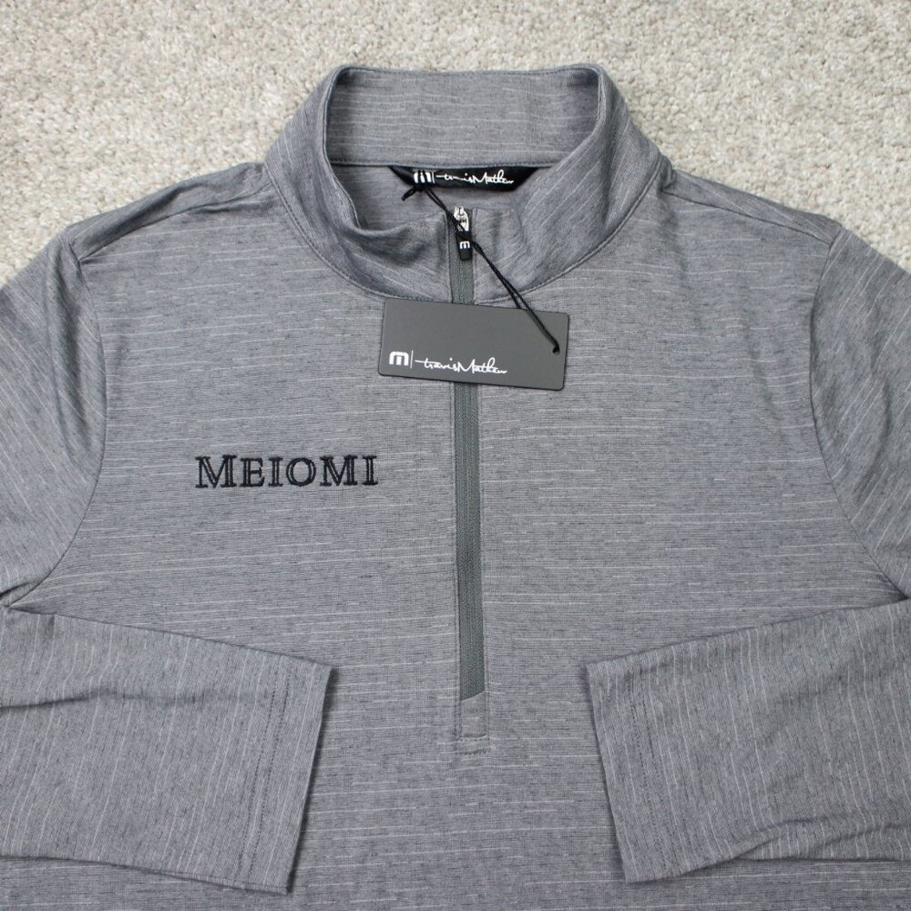 Travis Mathew Sweatshirt NWT Women Large Gray Crestview 1/4 Zip Golf Long Sleeve